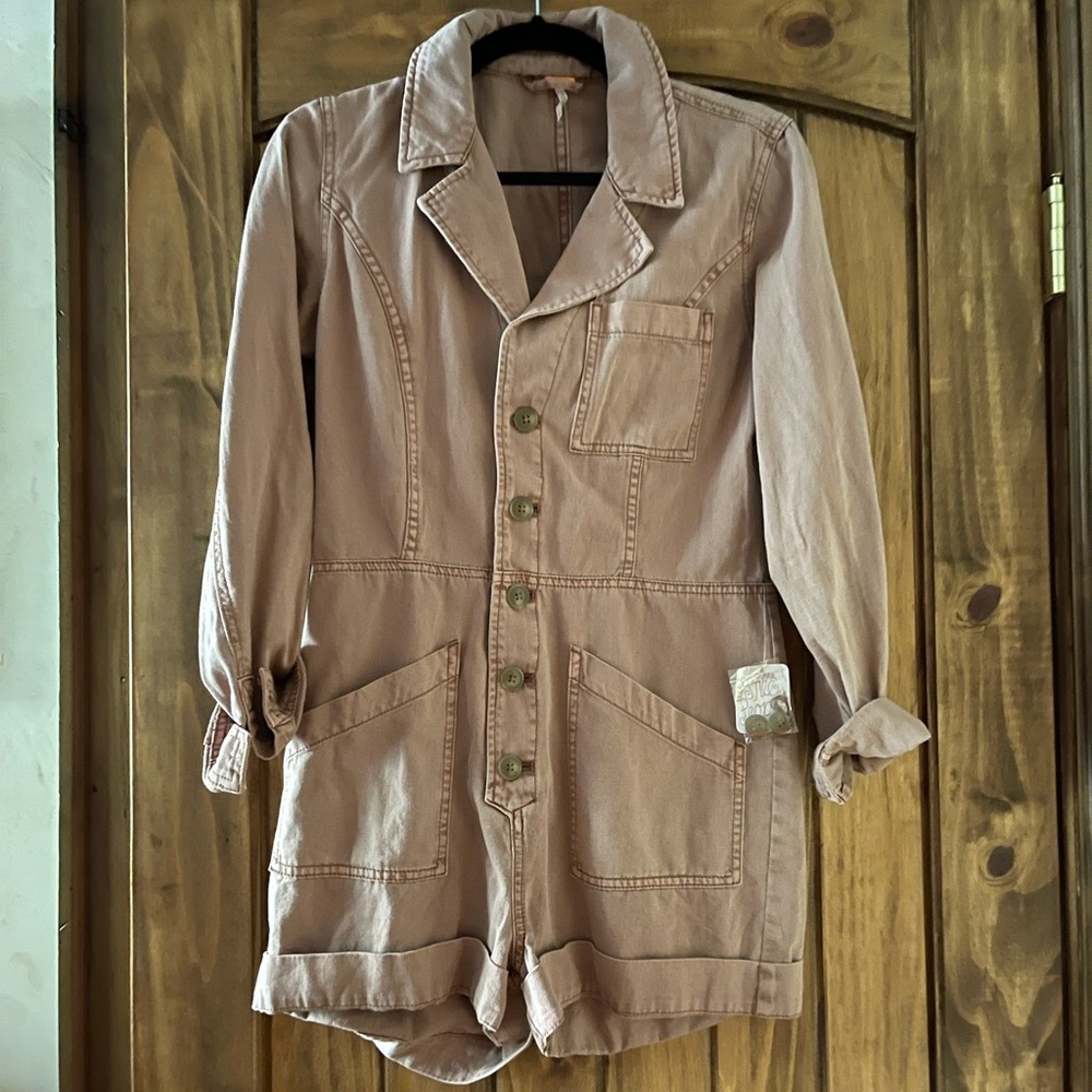 Free People mauve long sleeve romper